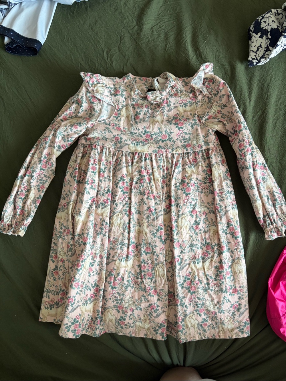 Janie and Jack Floral Unicorn Dress
